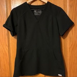 Figs Peplum Scrub Top